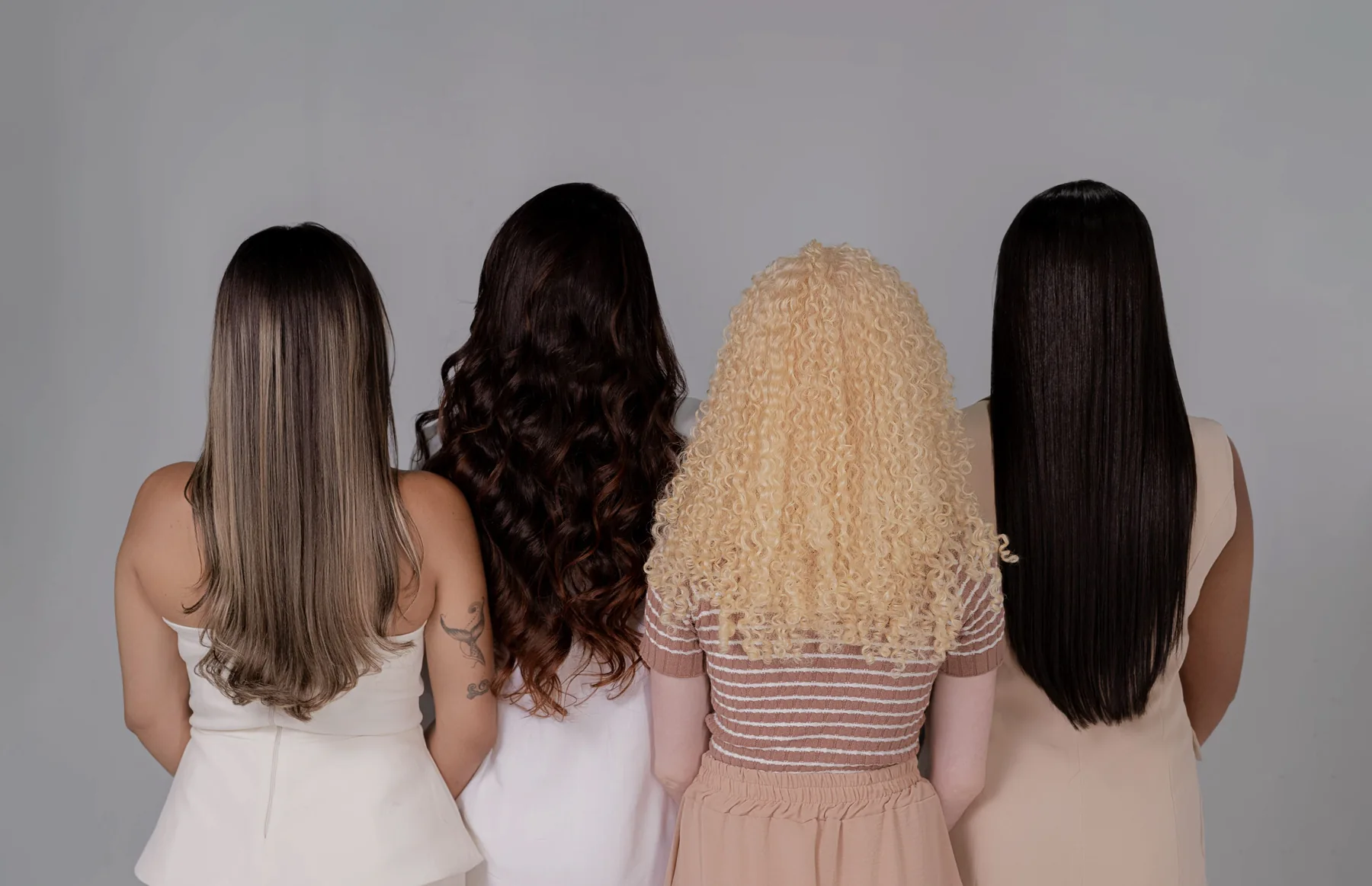 Different long hair textures